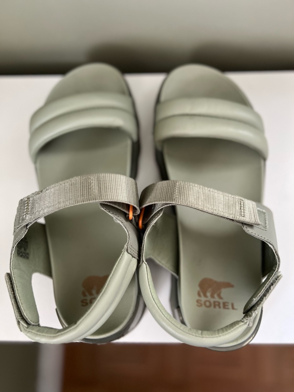 Sorel Vibe Olive Padded-Strap Sandals